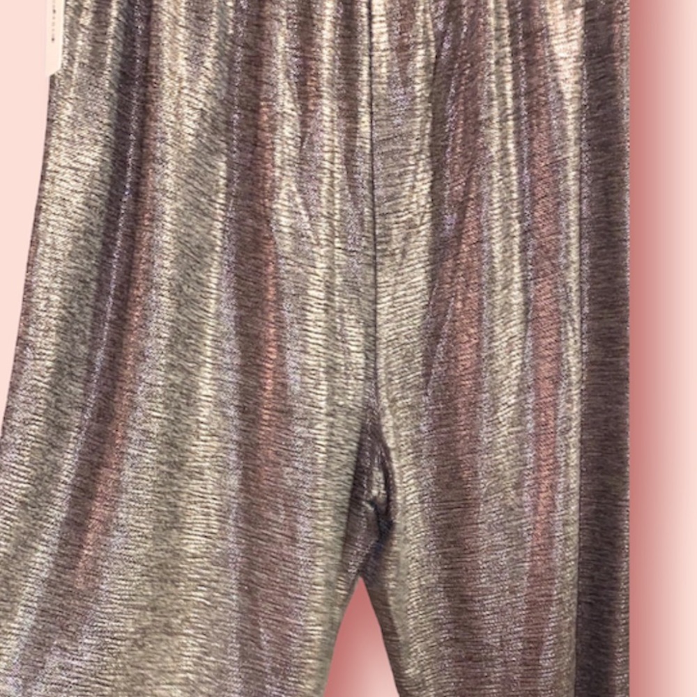 Anthropologie Nwt lightweight, metallic rose jogger pant, stretchy, size Medium - Picture 9 of 12
